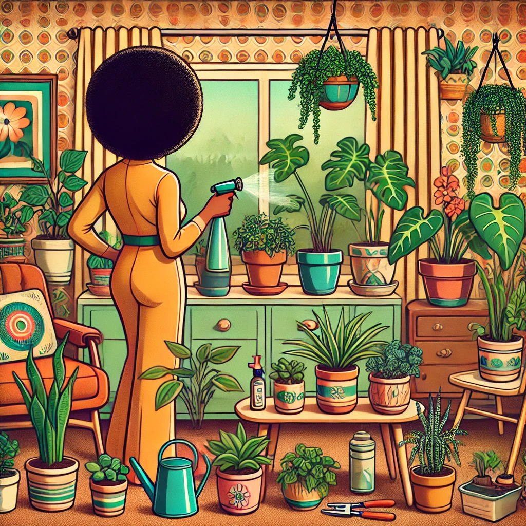 A cozy home filled with houseplants.